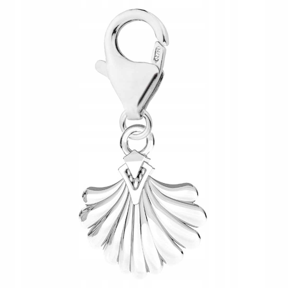 Zawieszka Srebrna Ozdobna z Muszelką Muszla Ocean Skorupa SREBRO 925