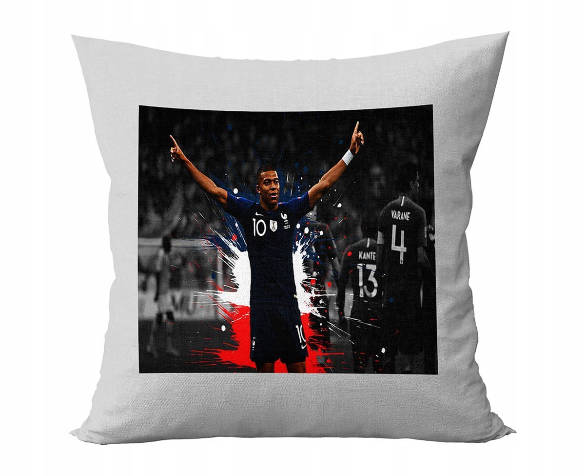 PODUSZKA PERSONALIZOWANA KYLIAN MBAPPE PIŁKA POMYSŁ NA PREZENT WZORY