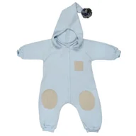 Kombinezony dla dzieci - Hi Little One kombinezon całoroczny z kapturem TOG 2,0 OverSize BOHO Blue roz S Pom Pom - miniaturka - grafika 1