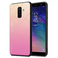 Etui i futerały do telefonów - Pokrowiec Do Samsung Galaxy A6 PLUS 2018 Etui w ŻÓŁTO - RÓŻOWY TPU Obudowa Case Cover Plecki Ochronny Cadorabo - miniaturka - grafika 1