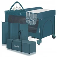 Łóżeczka i kojce - ŁÓŻECZKO TURYSTYCZNE DWUPOZIOMOWE KOJEC SKŁADANE + MATERAC LIONELO FLOWER - miniaturka - grafika 1