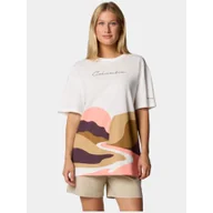 Odzież trekkingowa damska - T-shirt damski Columbia Rolling Bend Graphic Oversized - miniaturka - grafika 1