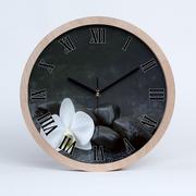 Zegary - Zegar ścienny drewniany rzymski orchidea fi 30 cm, Tulup - miniaturka - grafika 1