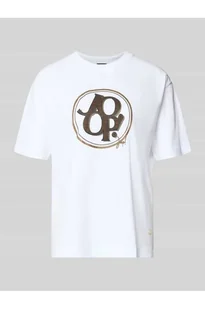 T-shirt z nadrukiem z logo model Tashi - Joop! - Koszulki i topy damskie - miniaturka - grafika 1