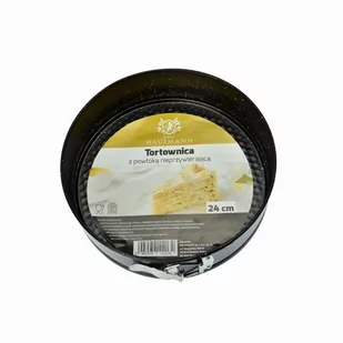 Tortownica okrągła z wyjmowanym dnem fakturowanym Black 24 cm - 24cm - Formy do ciast - miniaturka - grafika 1