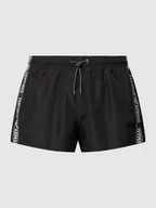 Kąpielówki męskie - Spodenki kąpielowe z lampasami - miniaturka - grafika 1