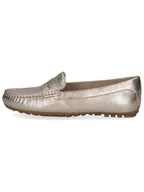 Mokasyny damskie - Caprice Skórzane mokasyny w kolorze złotym - miniaturka - grafika 1