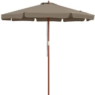 Parasole ogrodowe - Parasol balkonowy Taupe Drewno Ø330cm Ochrona UV 50+ - miniaturka - grafika 1