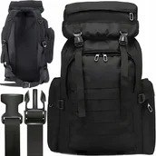 Plecaki - PLECAK PRZETRWANIA SURVIVAL TAKTYCZNY WOJSKOWY MILITARNY 50L CZARNY - miniaturka - grafika 1