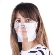 Przyłbice ochronne - Elastyczna pół przyłbica osłona maska na usta nos wielokrotnego użytku uniwersalna szara szyta - miniaturka - grafika 1