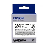 Taśmy do drukarek barwiące - Epson LK-6WBVS taśma czarno-biała 24 mm, oryginalna - miniaturka - grafika 1