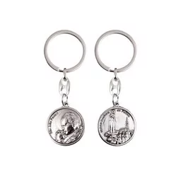 Brelok - św. Jan Paweł II - Matka Boża Fatimska - Dewocjonalia - miniaturka - grafika 1