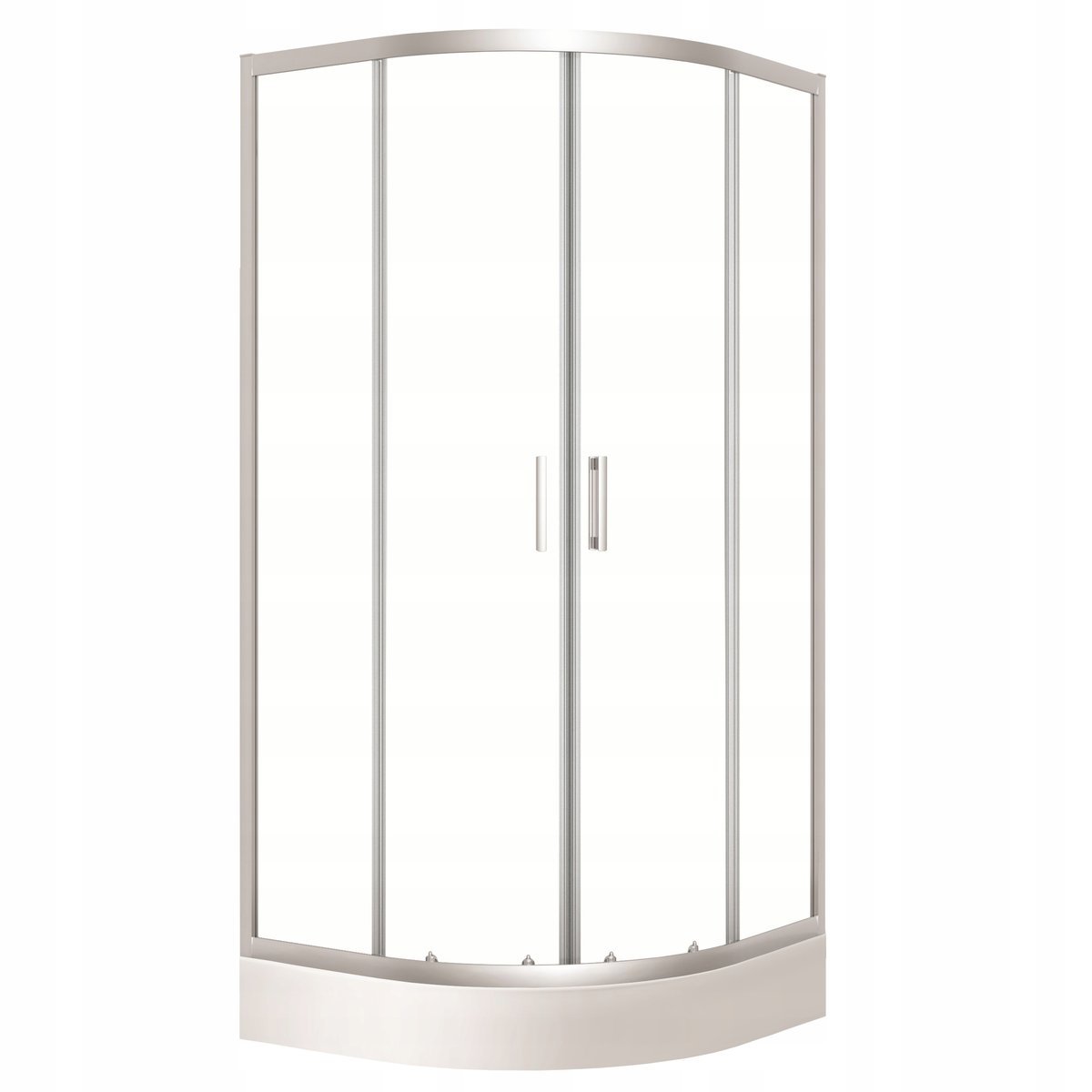 Bresso Kabina Prysznicowa Natryskowa Okrągła 90x90 Brodzik + Syfon Chrom