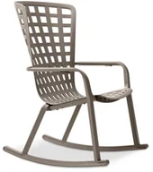 Fotele i krzesła ogrodowe - Fotel bujany Nardi FOLIO ROCKING Tortora - miniaturka - grafika 1