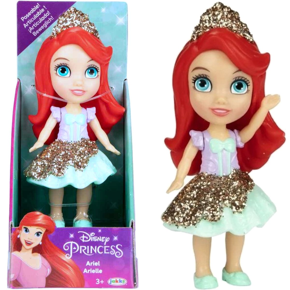 DISNEY PRINCESS KSIĘŻNICZKA JAKKS PACIFIC MINI FIGURKA ARIEL ARIELKA