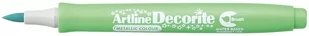 Artline SHACHIHATA Marker permanentny z końcówką pędzelkową Decorite BRUSH AR-035 metallic green 9549 - Markery permanentne - miniaturka - grafika 1