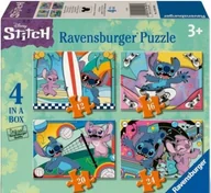 Puzzle - Ravensburger, Puzzle 4w1: Disney Stitch (12004106). Wiek: 3+ - miniaturka - grafika 1