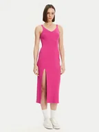 Sukienki - Lacoste Sukienka dzianinowa EF9270 Różowy Slim Fit - miniaturka - grafika 1