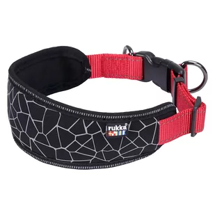 Obroża Rukka® Cube Soft, czerwono-czarna - Rozmiar M: 30-50 cm obwód szyi, szer. 25 mm - Obroże dla psów - miniaturka - grafika 1