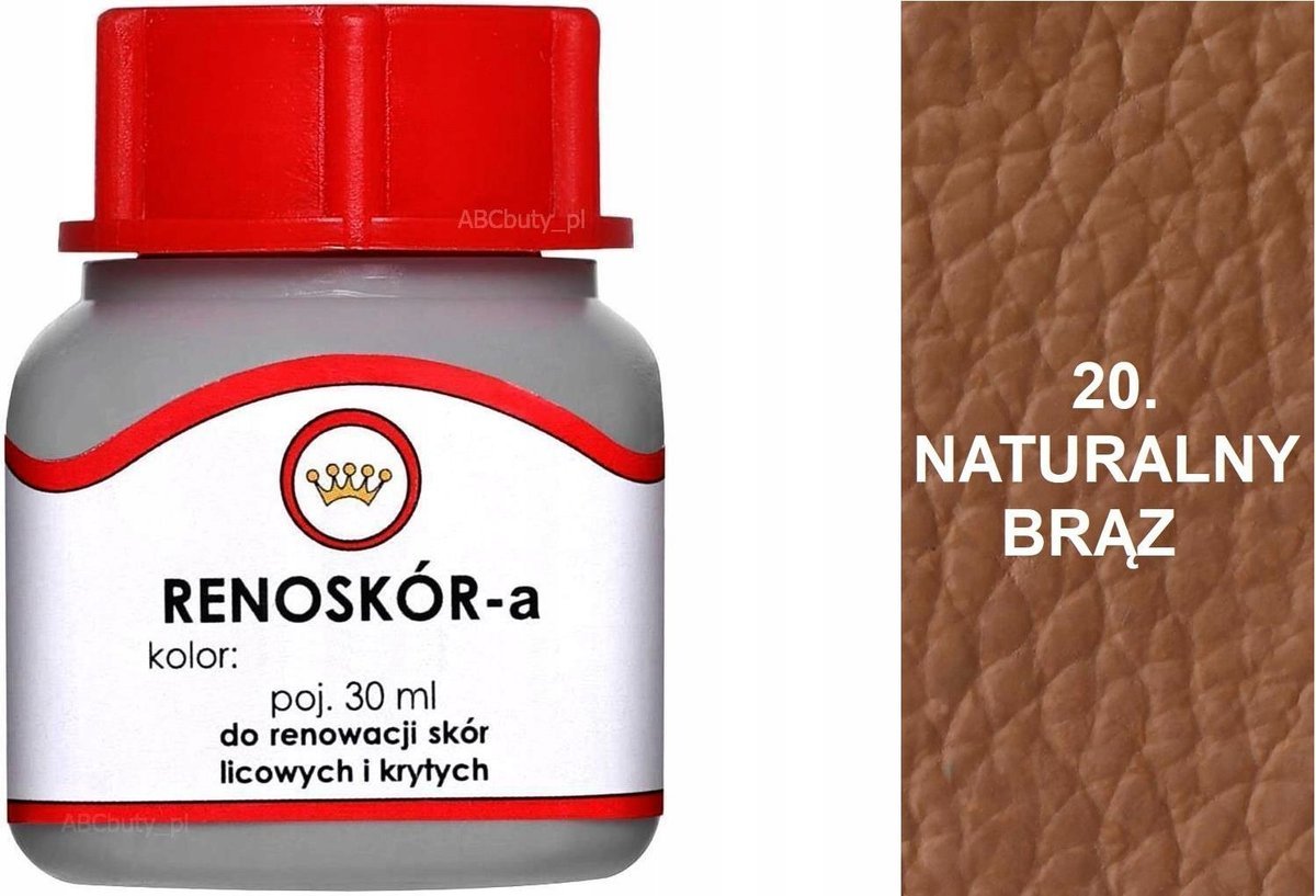 G10-01 NATURALNY BRĄZ 20 RENOSKÓR FARBA DO BUTÓW WILBRA DO SKÓRY LIC LAKIER
