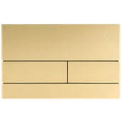 Stelaże i zestawy podtynkowe do WC - Rea Przycisk typu T do stelaża podtynkowego WC Złoty Szczotkowany - miniaturka - grafika 1