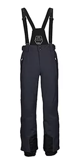 Spodnie męskie - Killtec funkcjonalne spodnie męskie z odpinanymi ramiączkami, ochrona krawędzi i osłona przeciwśnieżna - Enosh, niebieski czarny, S, 30920-000 - grafika 1