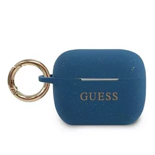 Guess GUACAPSILGLBL AirPods Pro cover niebieski/blue Silicone Glitter - Akcesoria do słuchawek - miniaturka - grafika 1