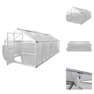 Szklarnie ogrodowe - vidaXL Szklarnia wzmocniona aluminium 10,53 m² - Szklarnie - miniaturka - grafika 1