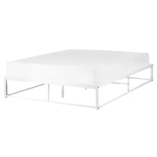 Łóżko metalowe 160 x 200 cm białe VIRY - Łóżka Łóżko metalowe 160 x 200 cm białe VIRY - Łóżka - miniaturka - grafika 1