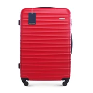 Walizki - Duża walizka z ABS-u i identyfikator z logo WITTCHEN czerwona - miniaturka - grafika 1