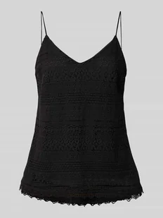 Top na ramiączkach o kroju relaxed fit z mieszanki bawełny model ‘HONEY’ - Koszulki i topy damskie - miniaturka - grafika 1