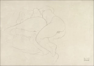 Galeria Plakatu, Plakat, Two Women Friends Reclining, Gustav Klimt, 70x50 cm - Plakaty - miniaturka - grafika 1