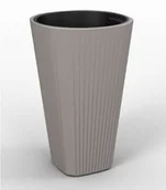 Donice - LAMELA doniczka MUZA 39x39 cm średnia wys 61 cm taupe - miniaturka - grafika 1