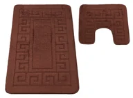 Dywaniki łazienkowe - Brązowy komplet dywaników łazienkowych A7-W22 - miniaturka - grafika 1