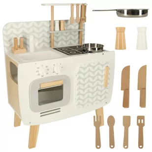 KUCHNIA DREWNIANA MDF retro z akcesoriami LULILO - Zabawki AGD - miniaturka - grafika 1