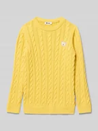 Swetry dla chłopców - Sweter z dzianiny z prążkowanymi wykończeniami - miniaturka - grafika 1