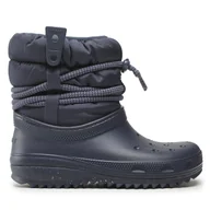 Śniegowce damskie - Śniegowce Crocs Classic Neo Puff Luxe Boot 207312 Granatowy - miniaturka - grafika 1