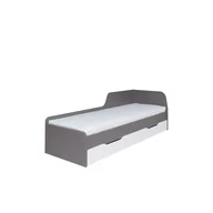 Łóżka - Łóżko 80 x 200 z Szufladami Z22 Zonda Maridex Biały, Popiel - miniaturka - grafika 1