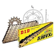 Części motocyklowe - Zestaw łańcuchów DID Alu 530VX3 / 108 nieskończenie czarny do Honda CBR F 600 ccm rok prod. 1991-1996 - miniaturka - grafika 1