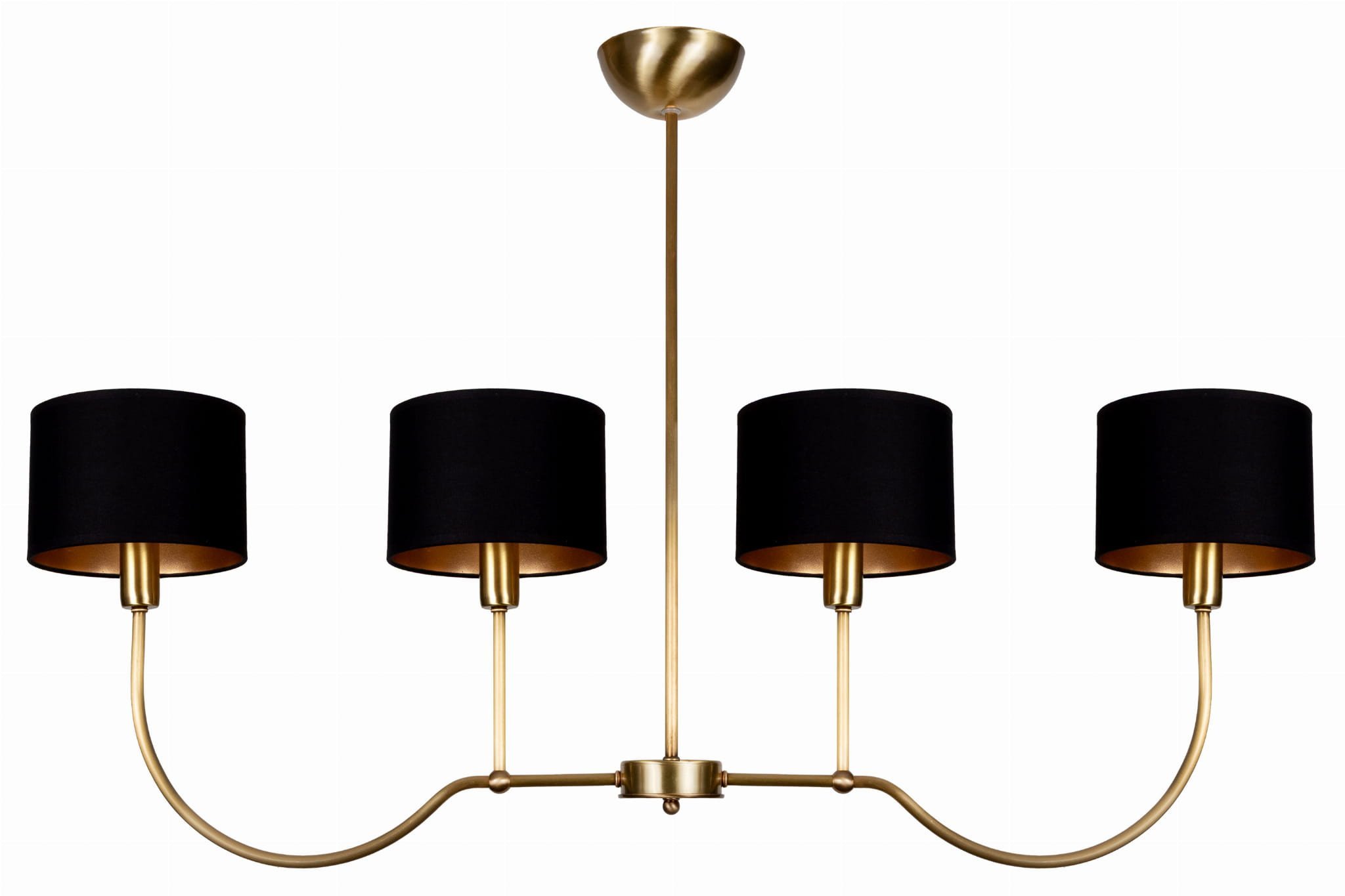 Lampa wisząca 4-punktowa z mosiadzu w stylu Modern Farmhouse