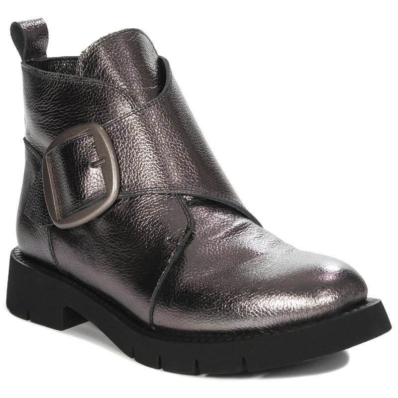 Boccato Botki Damskie Skórzane Ocieplane Grey-38