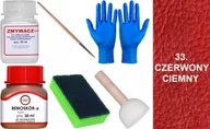 Środki do obuwia i ubrań - CZERWONY CIEMNY 33 Renoskór ZESTAW DO RENOWACJI SKÓRY LICOWEJ Farba Zmywacz - miniaturka - grafika 1