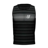 Koszulki sportowe męskie - COMPRESSPORT Koszulka biegowa ProRacing SINGLET czarna - miniaturka - grafika 1