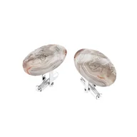 Spinki do mankietów i krawatów - Spinki do mankietów Agat Crazy Lace (S628) Srebro [925] - miniaturka - grafika 1