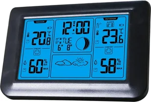 Wielofunkcyjna stacja pogodowa ELBE WSM500 czarna - Stacje pogodowe - miniaturka - grafika 1