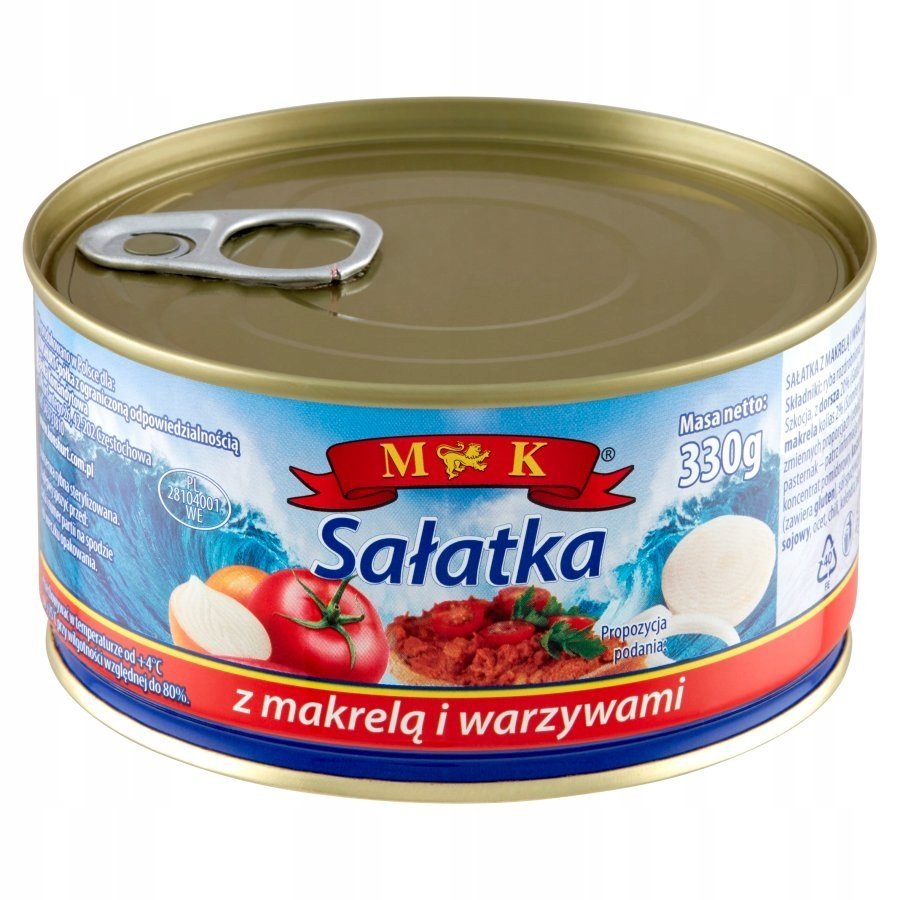 Sałatka z makrelą i warzywami 330g M&K Konshurt 0,33 kg
