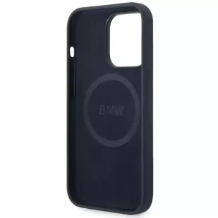 Etui na telefon BMW BMHMP14XSILNA do Apple iPhone 14 Pro Max 6,7" granatowy/navy Silicone Metal Logo MagSafe - Etui i futerały do telefonów - miniaturka - grafika 7