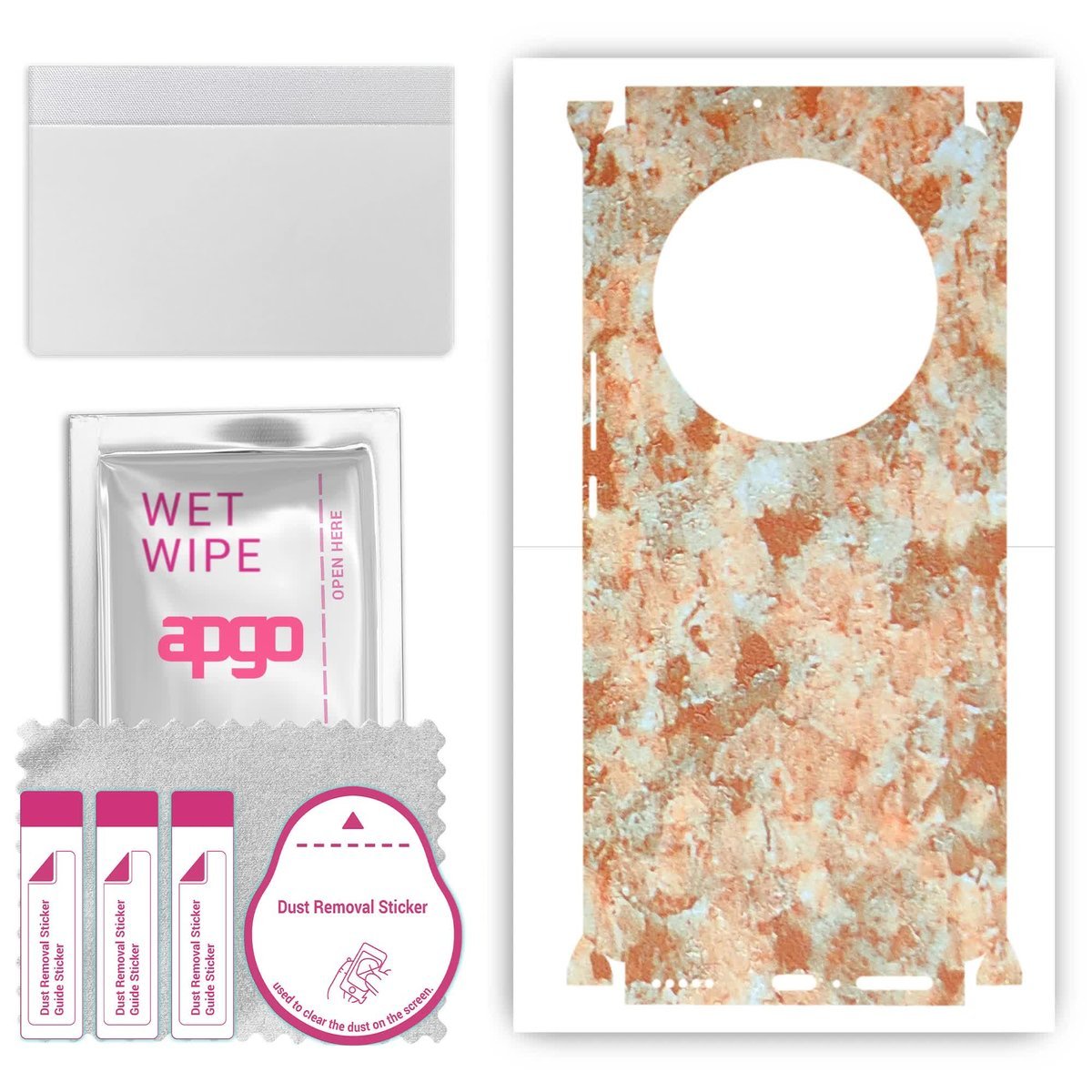 Folia naklejka skórka strukturalna na TYŁ+BOKI do Honor Magic5 Lite - Kamień Piaskowiec - apgo SKINS