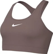 Biustonosze - Nike Swsh Med Spt Biustonosz sportowy Smokey Mauve/White S - miniaturka - grafika 1