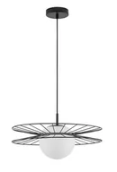 Lampy sufitowe - Druciana lampa wisząca LE42939 nad stół czarna biała - miniaturka - grafika 1